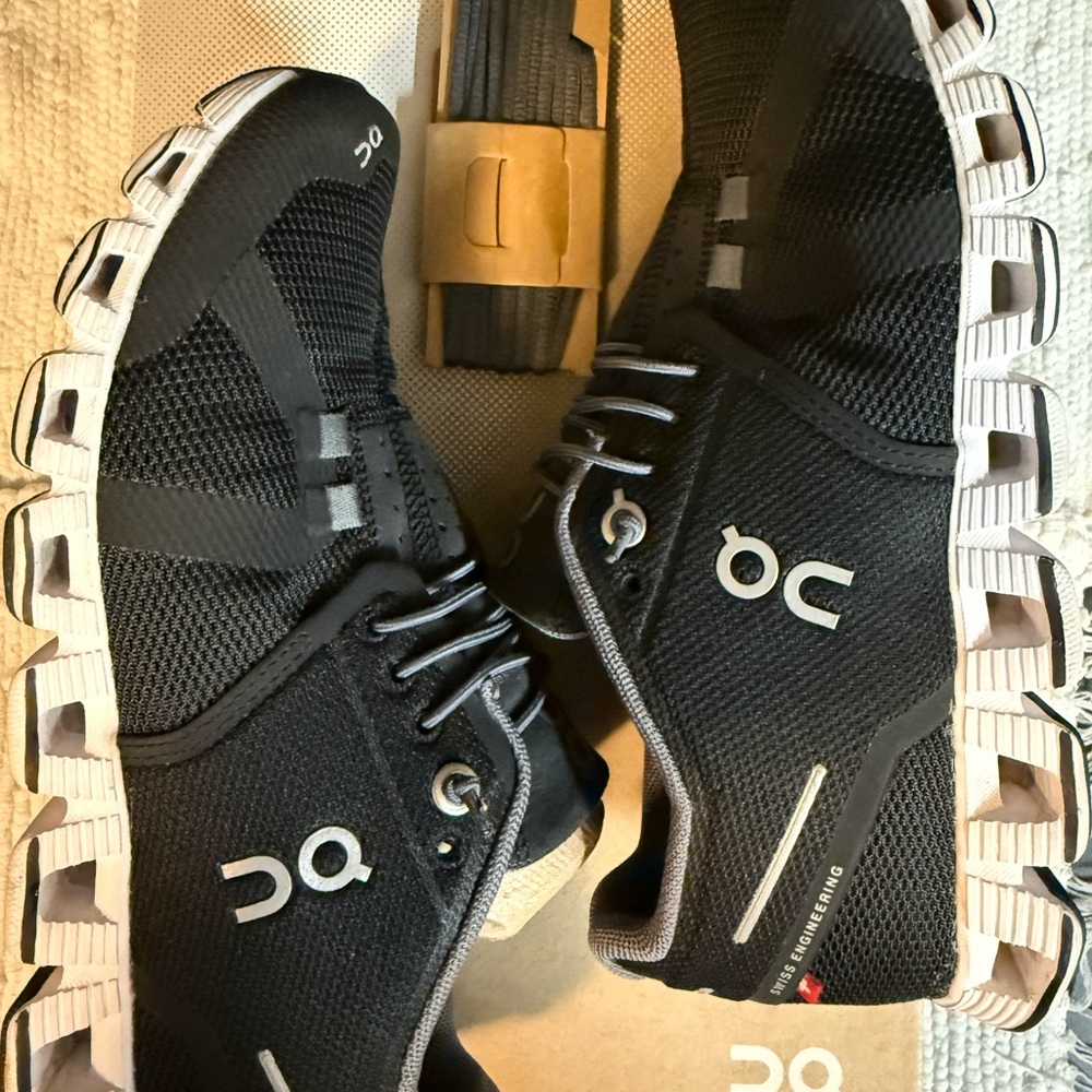 Used On Running Black and White Athletic Shoes with CloudTec Cushioning